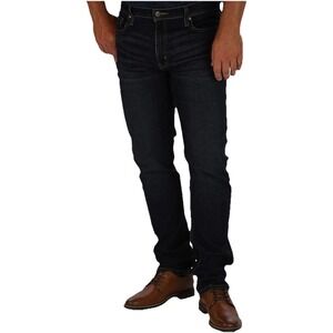 George Men's Slim‎ Fit Jeans 34x32 Blue Dark Wash Stretch New